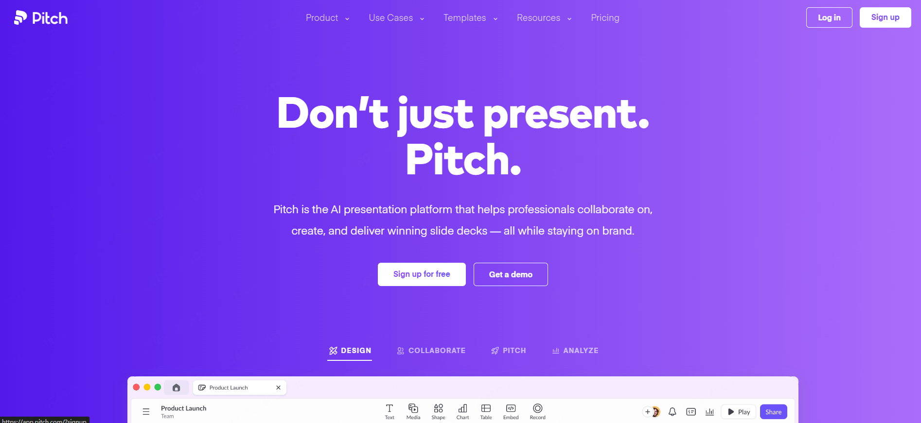 热门AIPPT工具Pitch