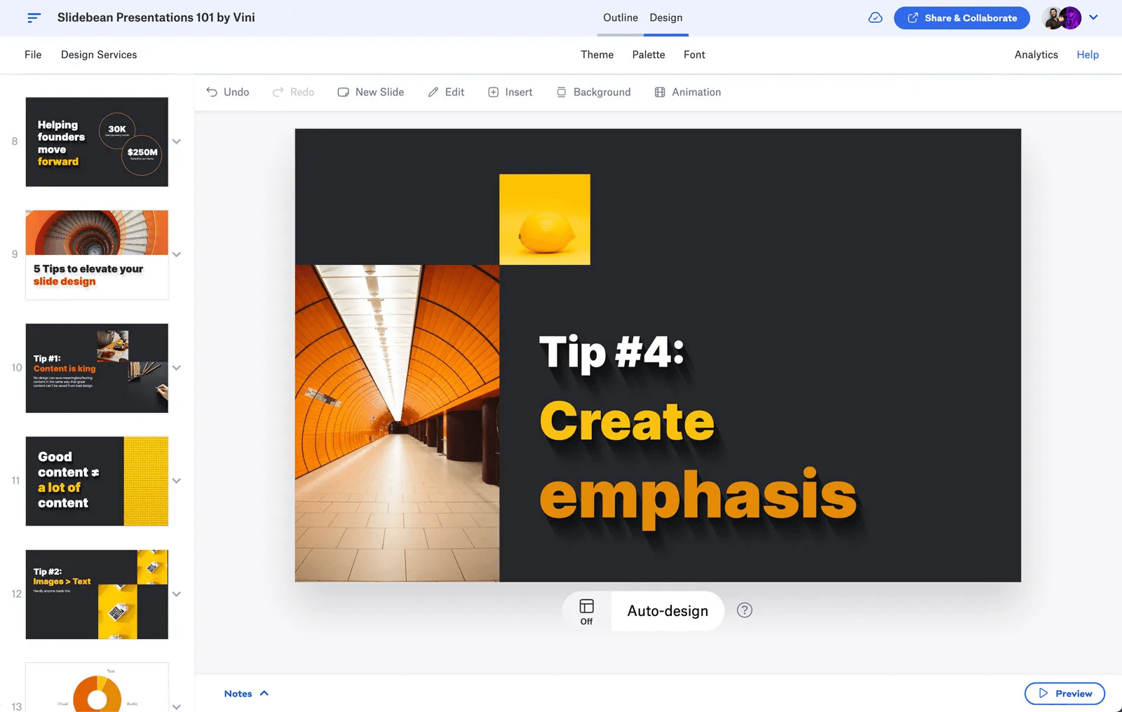 在线AIPPT制作平台Slidebean