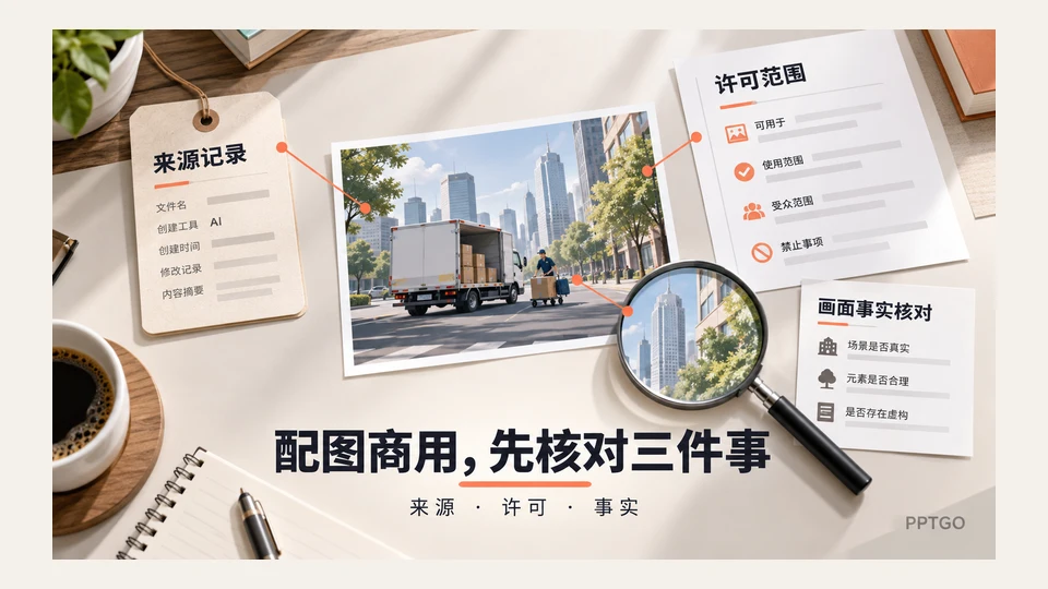 AI PPT 配图能不能商用？从 C2PA 来源记录到授权核验的 7 步清单