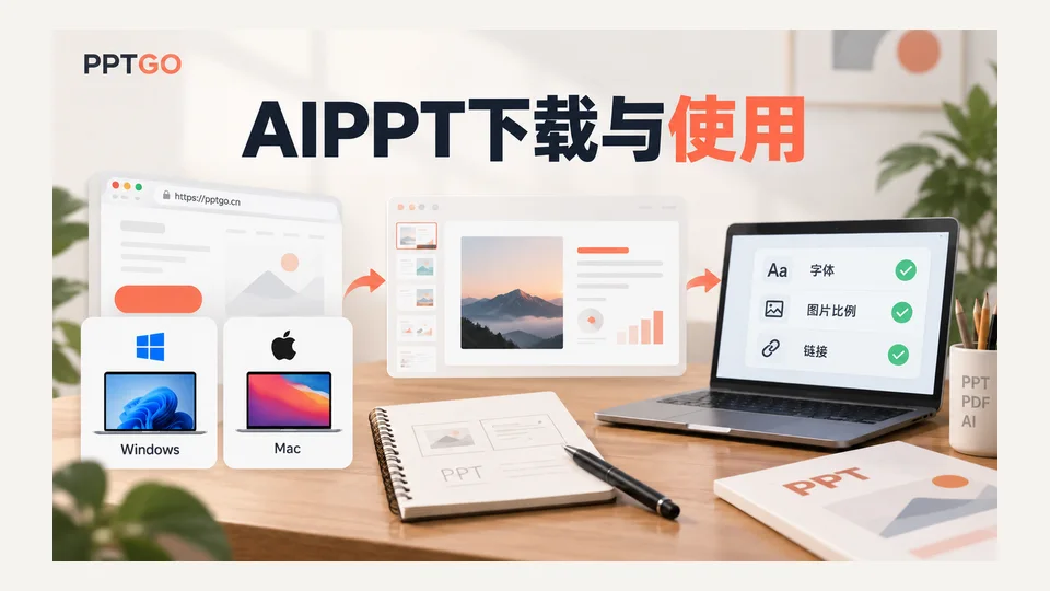 AIPPT软件下载与使用指南：网页版、客户端和导出检查