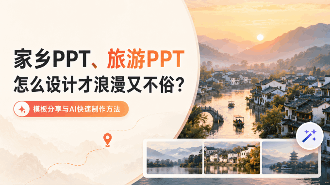 家乡PPT、旅游PPT怎么设计才浪漫又不俗？模板分享与AI制作方法