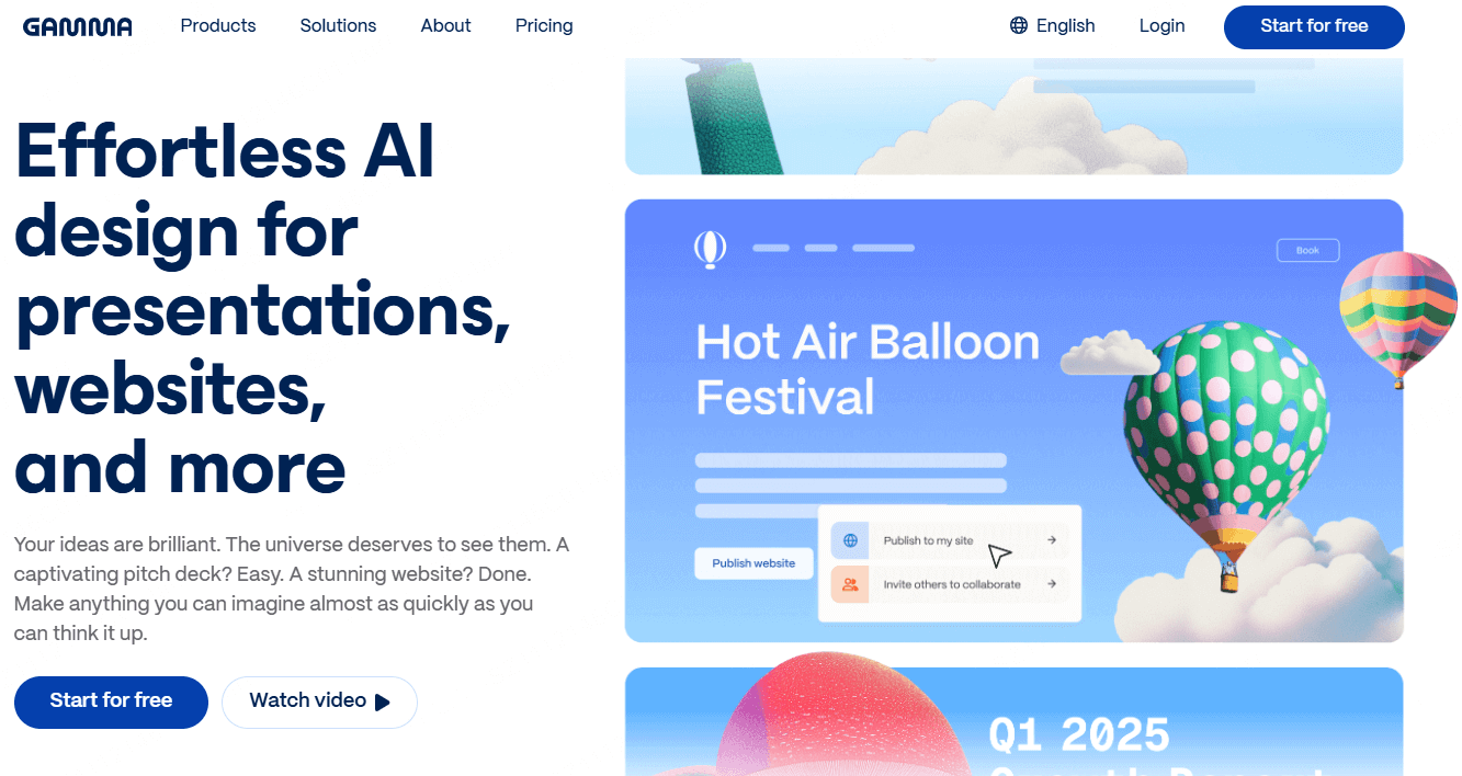 设计派选手:Gamma (打破传统幻灯片的视觉革命)