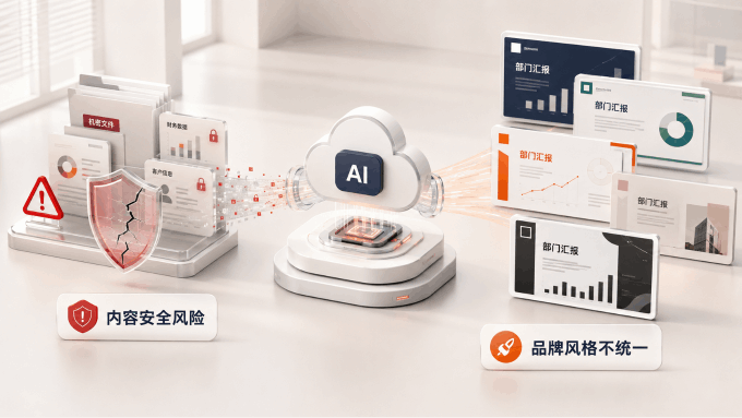 大型企业使用通用AIPPT时面临的内容安全与品牌统一问题
