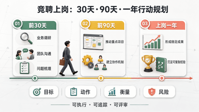 竞聘上岗30天90天一年行动规划