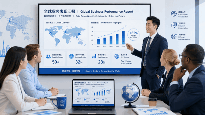 跨国汇报PPT