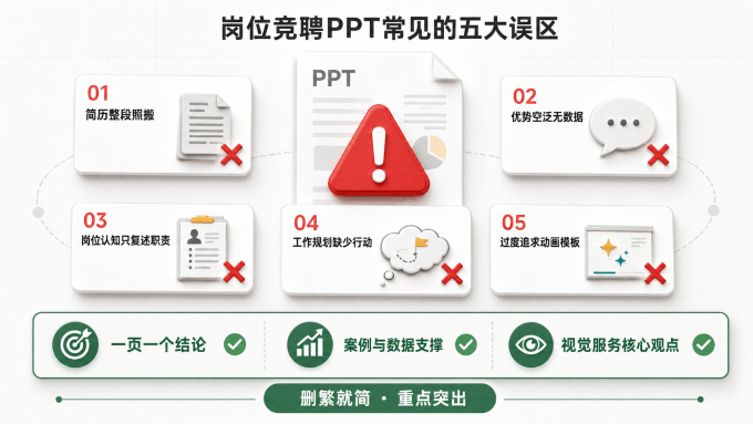 岗位竞聘PPT常见的误区