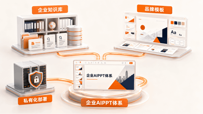 私有化部署企业知识库与品牌模板共同组成企业AIPPT体系