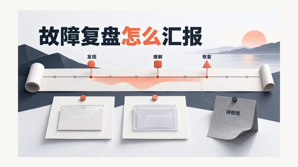 故障复盘记录如何做成汇报？时间线、影响与整改闭环