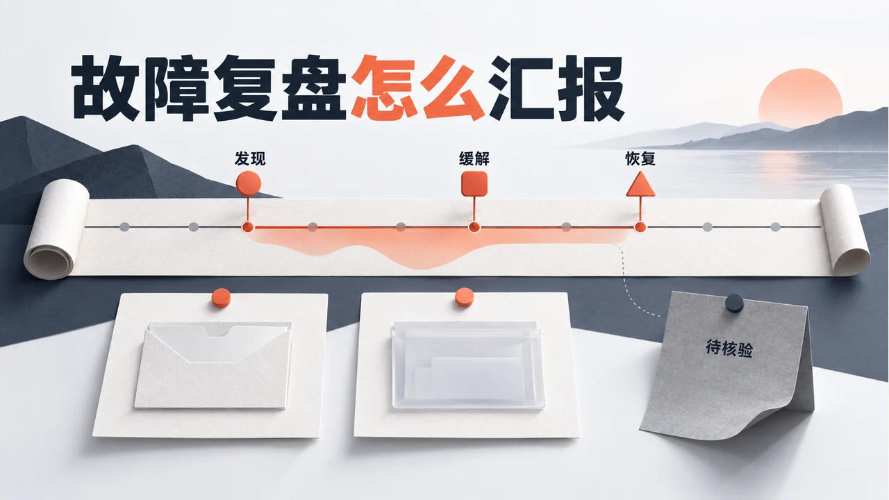 故障事件按发现、缓解和恢复排列，整改证据与待核验原因分开