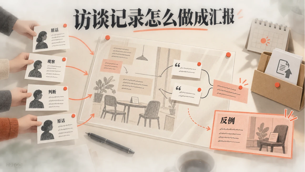 预约访谈中的原话与观察形成判断，同时保留反例证据