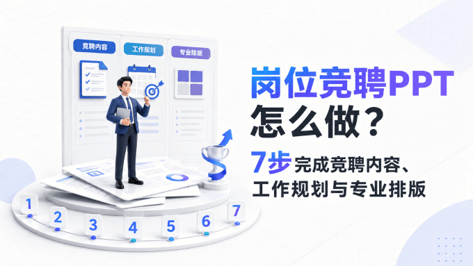 岗位竞聘PPT怎么做？7步完成竞聘内容、工作规划与专业排版