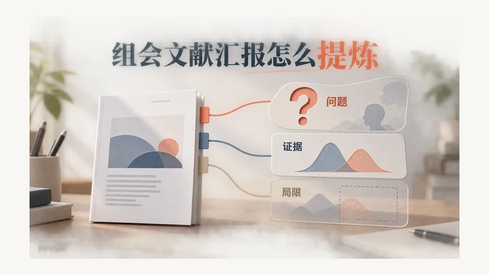 组会文献汇报怎么提炼?研究问题、关键图表与局限