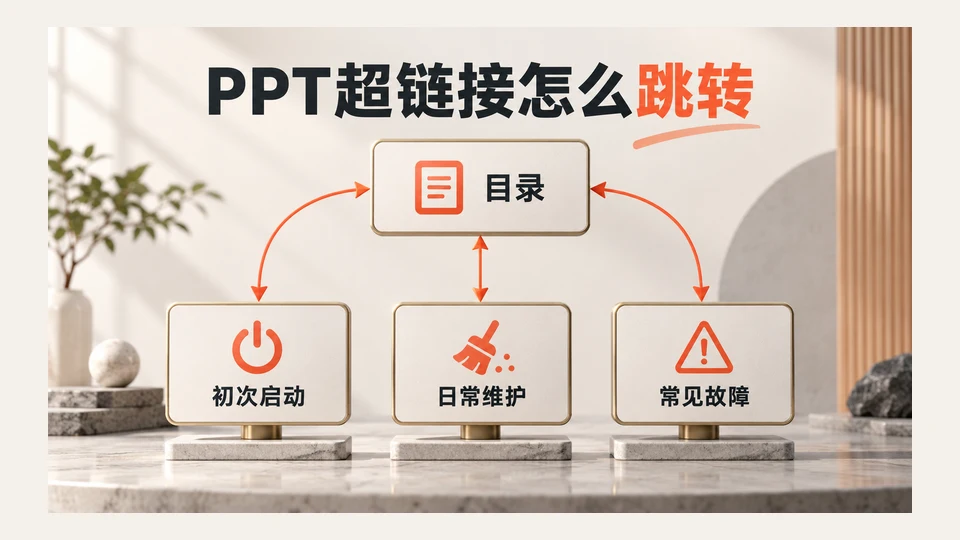 PPT超链接怎么跳转？可点击目录、返回按钮与链接检查