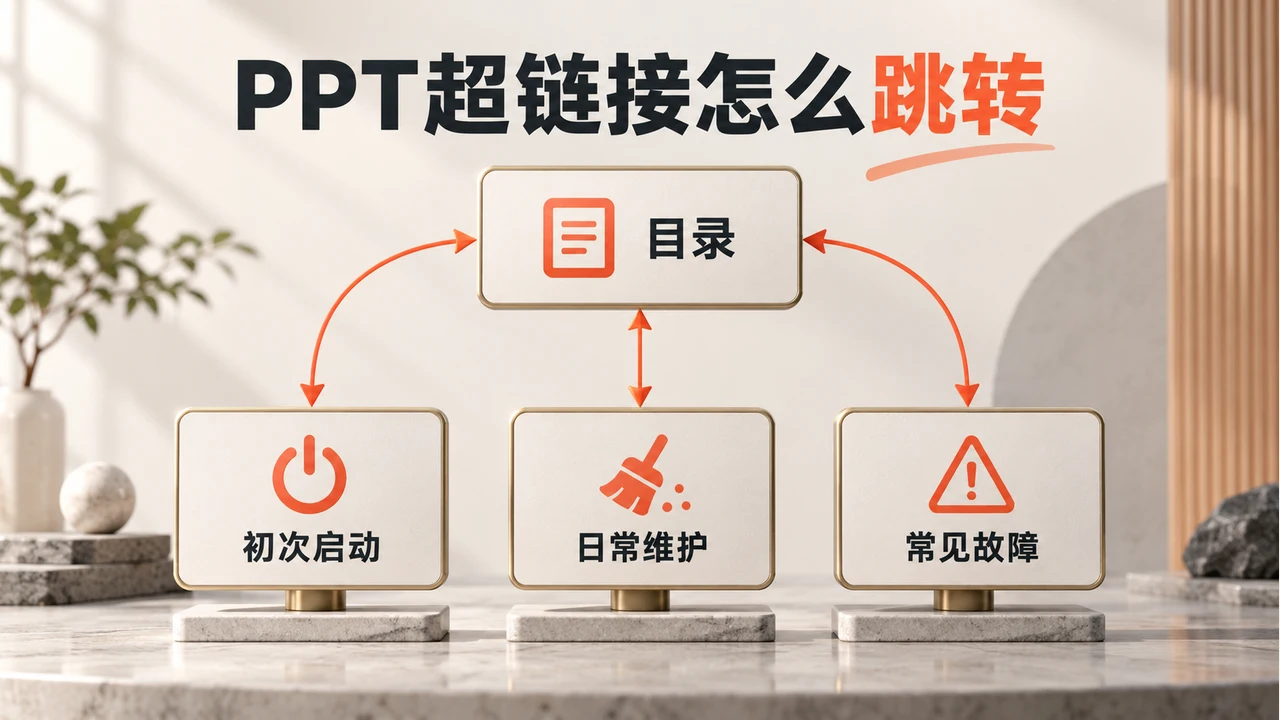 目录页连接三个章节,各章节都有返回目录的路径