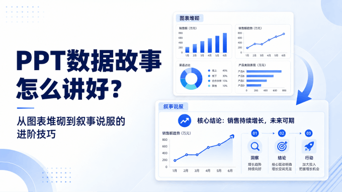 PPT里如何讲好一个数据故事？从图表堆砌到叙事说服的进阶技巧！