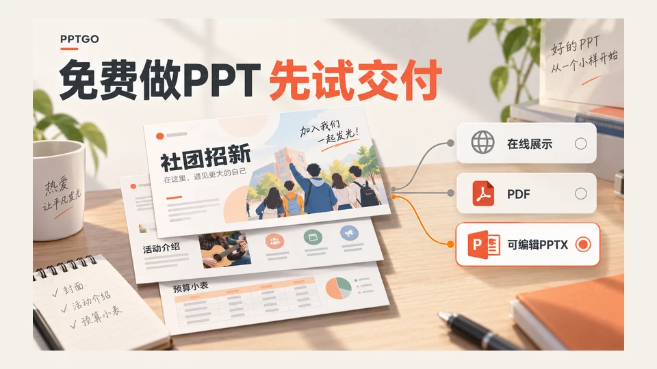 免费制作PPT有哪些方法？在线工具、模板与导出限制