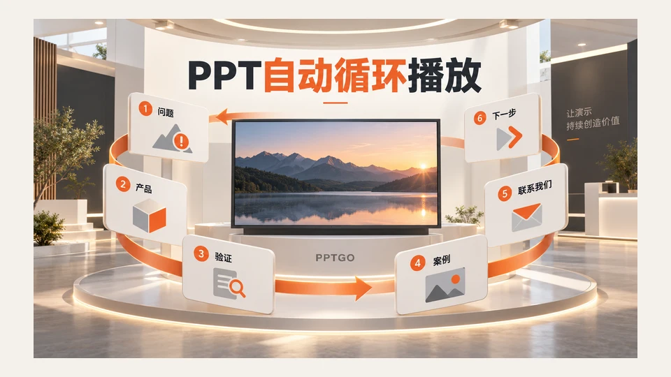 PPT怎么自动循环播放？展会无人值守的计时与设置