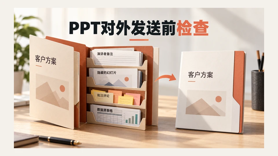 PPT发给客户前检查什么？备注、隐藏页与嵌入数据清理