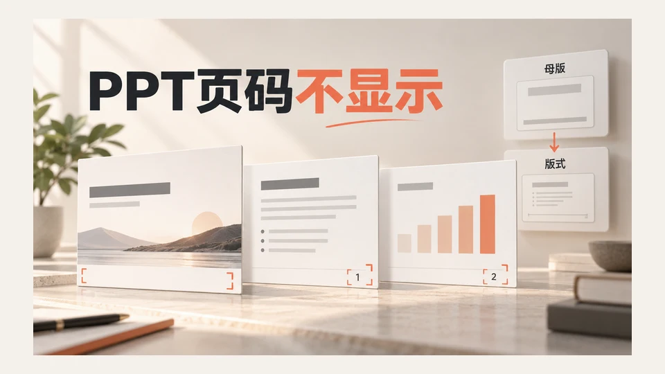 PPT页码不显示怎么办?母版、版式与首页编号排查