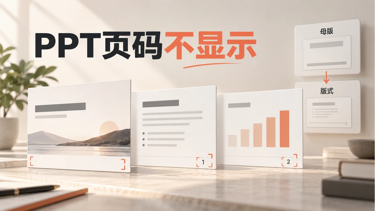 封面、正文和图表页分别检查页脚位置与编号