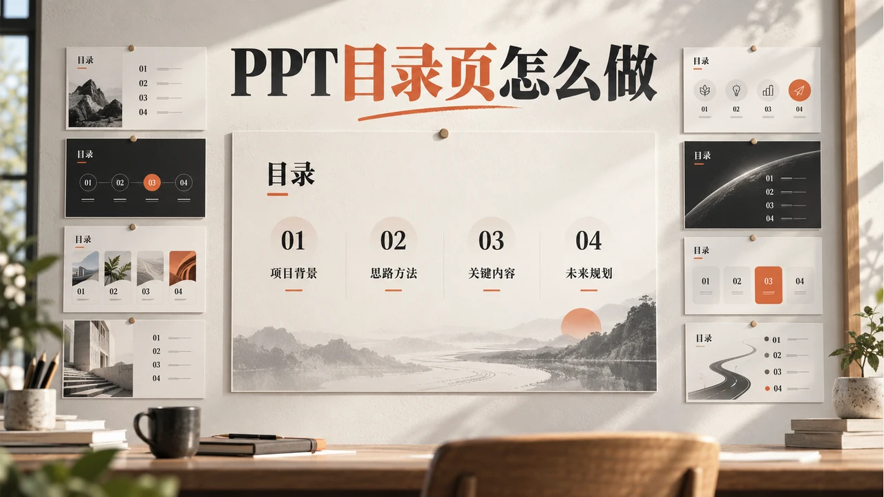 四项编号目录与八种不同的图文布局方案