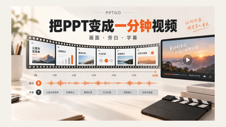 PPT转视频怎么做？旁白、字幕、时长与导出检查