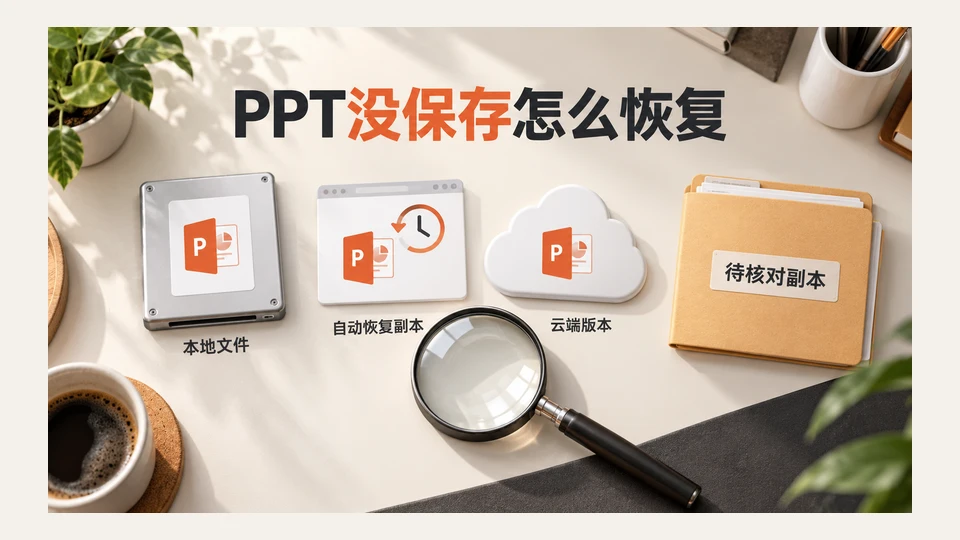 PPT没保存或误关闭怎么恢复？自动恢复与历史版本的区别