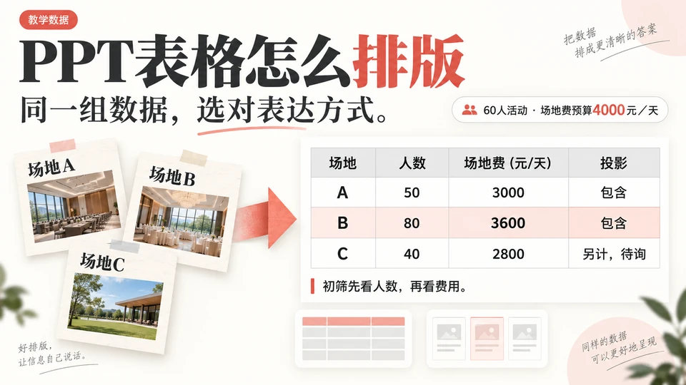 PPT表格怎么排版？4种样式与强调方法