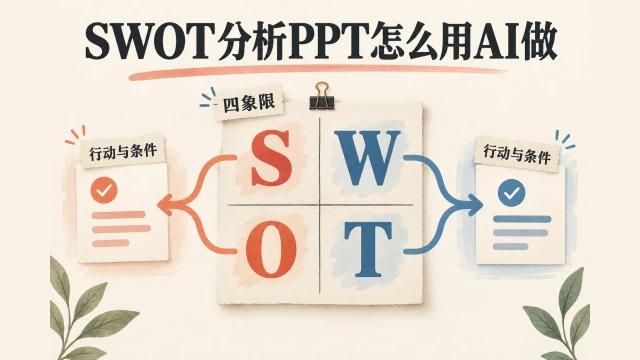 SWOT分析PPT怎么用AI做？4象限接行动