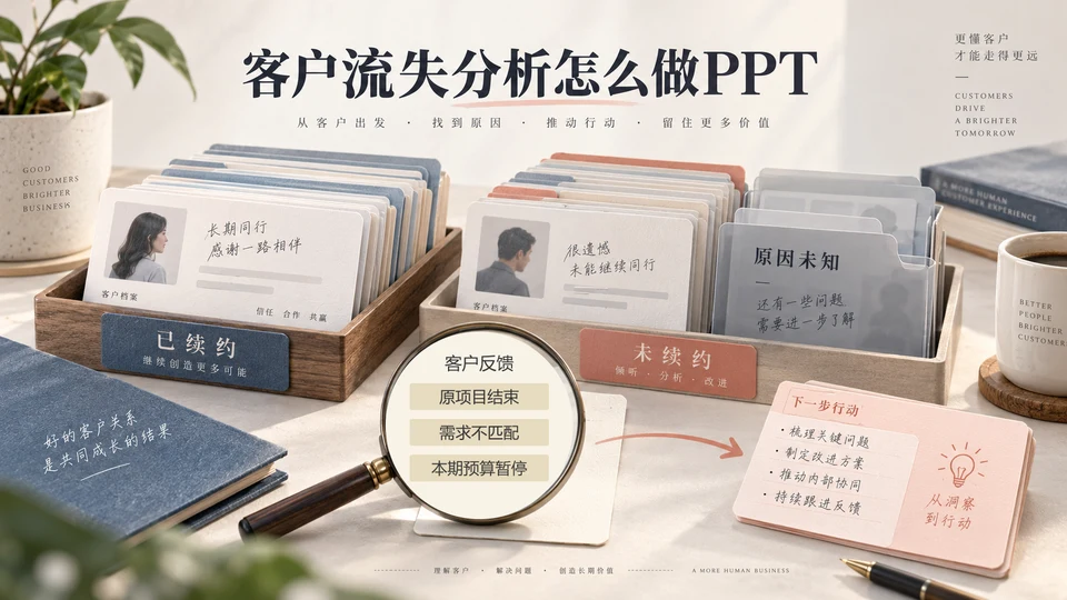 到期账户先区分续约状态，再整理未续约原因和未知反馈