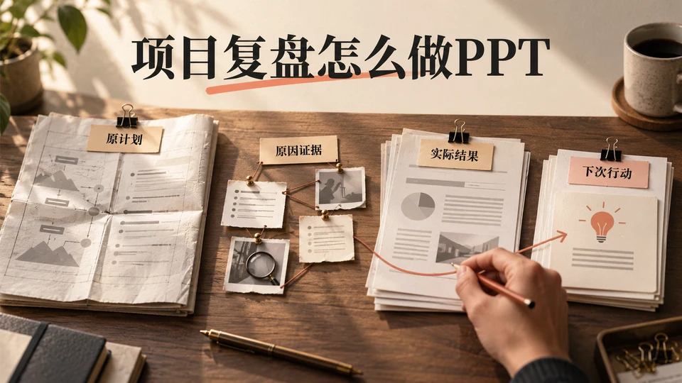 项目原计划与实际交付对照，再整理原因与下一次行动
