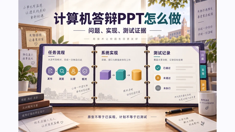 计算机答辩PPT怎么做？系统、算法与测试证据