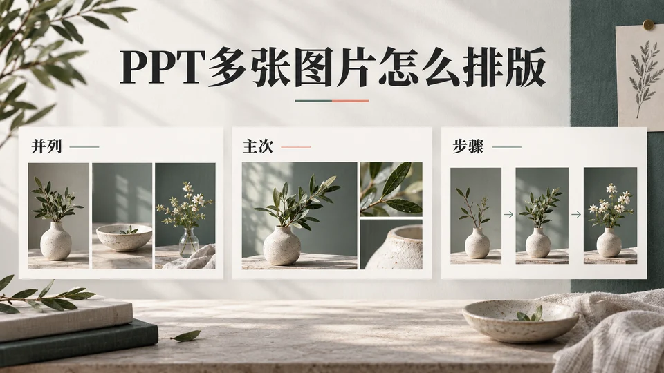 PPT多张图片怎么排版？7种布局与裁切方法