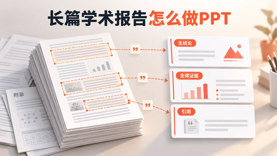 长篇学术报告怎么做PPT?压缩结构与证据