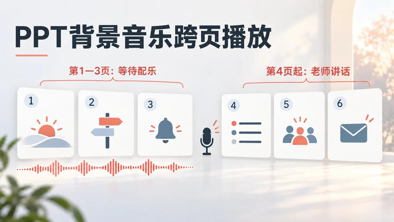 六页迎新说明中的背景音乐起止安排