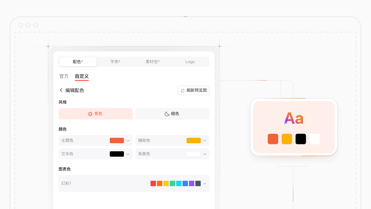 博思AIPPT颜色主题一键切换