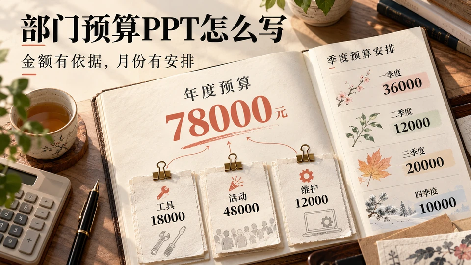 部门预算PPT怎么写？费用依据与月度安排