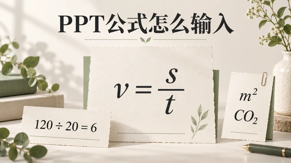 PPT公式怎么输入？分数、上下标与排版