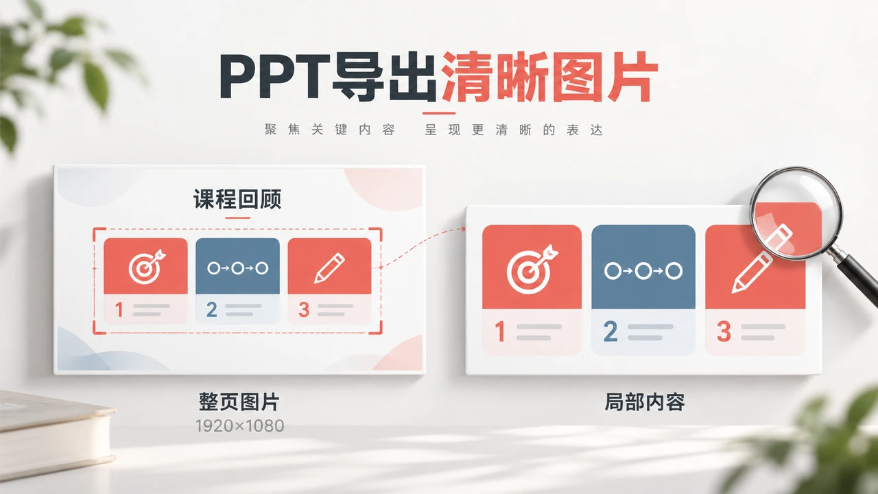 整页幻灯片与局部图表的图片导出范围