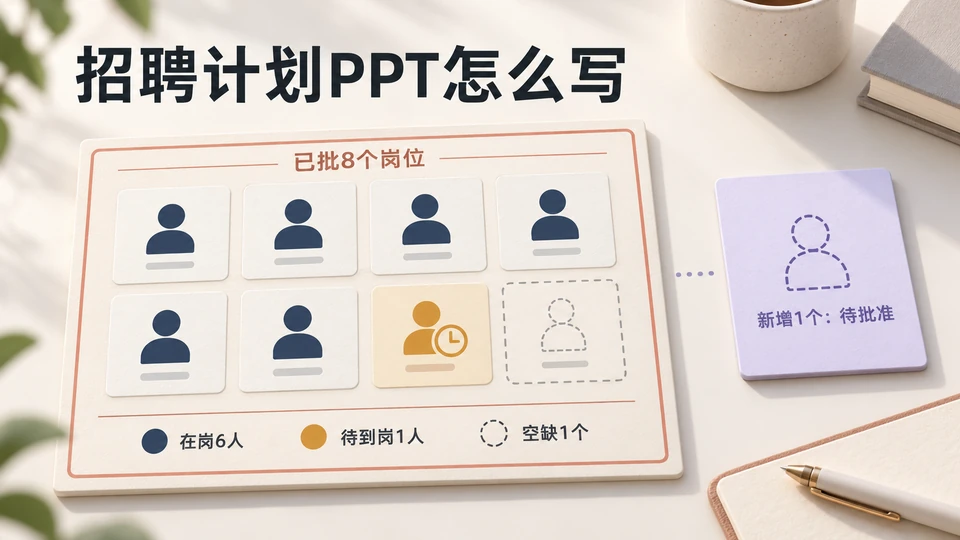 招聘计划PPT怎么写？编制缺口与到岗排期