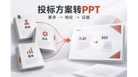 投标方案怎么用AI生成PPT？3类证据与响应页