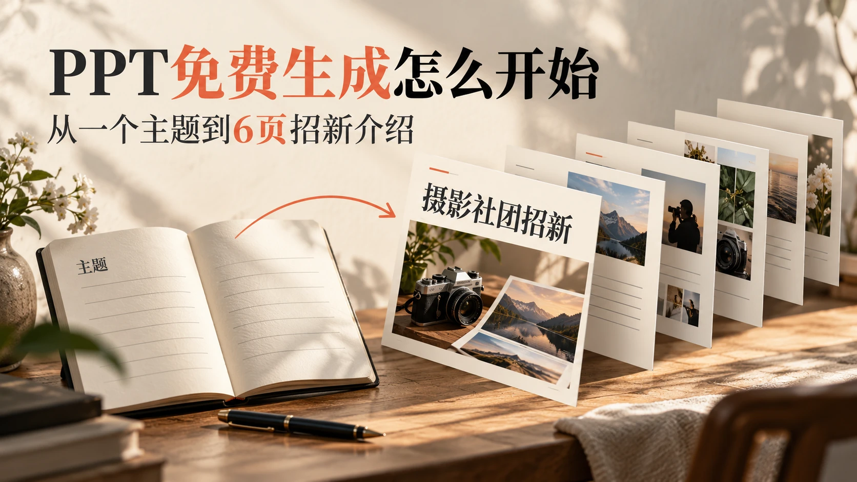 PPT免费生成怎么开始主题图