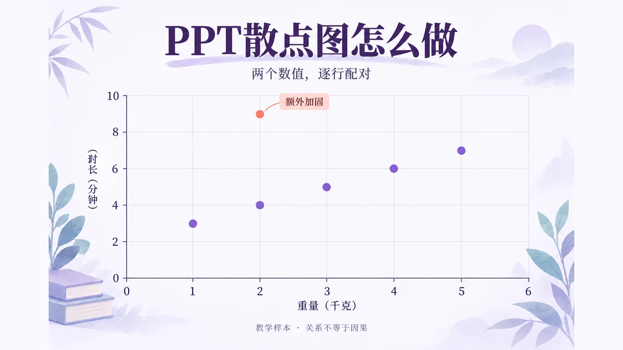 包裹重量与包装时长散点图，2千克的额外加固样本需9分钟