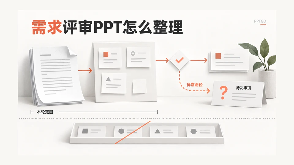 需求文档如何整理成评审PPT？范围、验收条件与待决事项