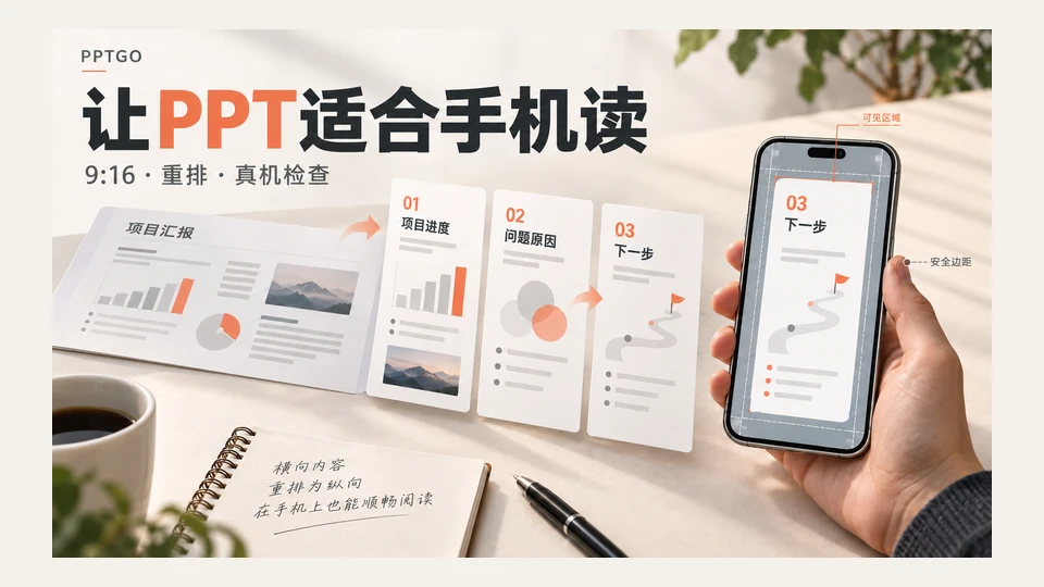 竖屏PPT怎么做?9:16画布、手机阅读与发布检查