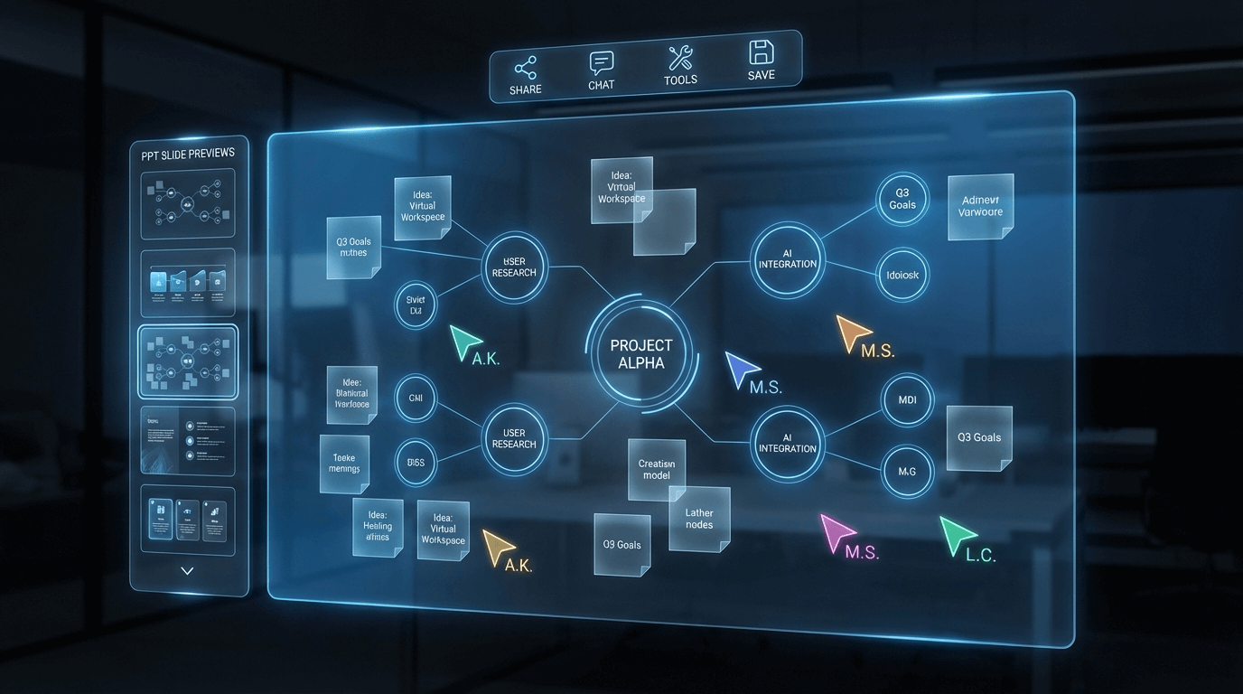 用在线白板开展头脑风暴并生成PPT