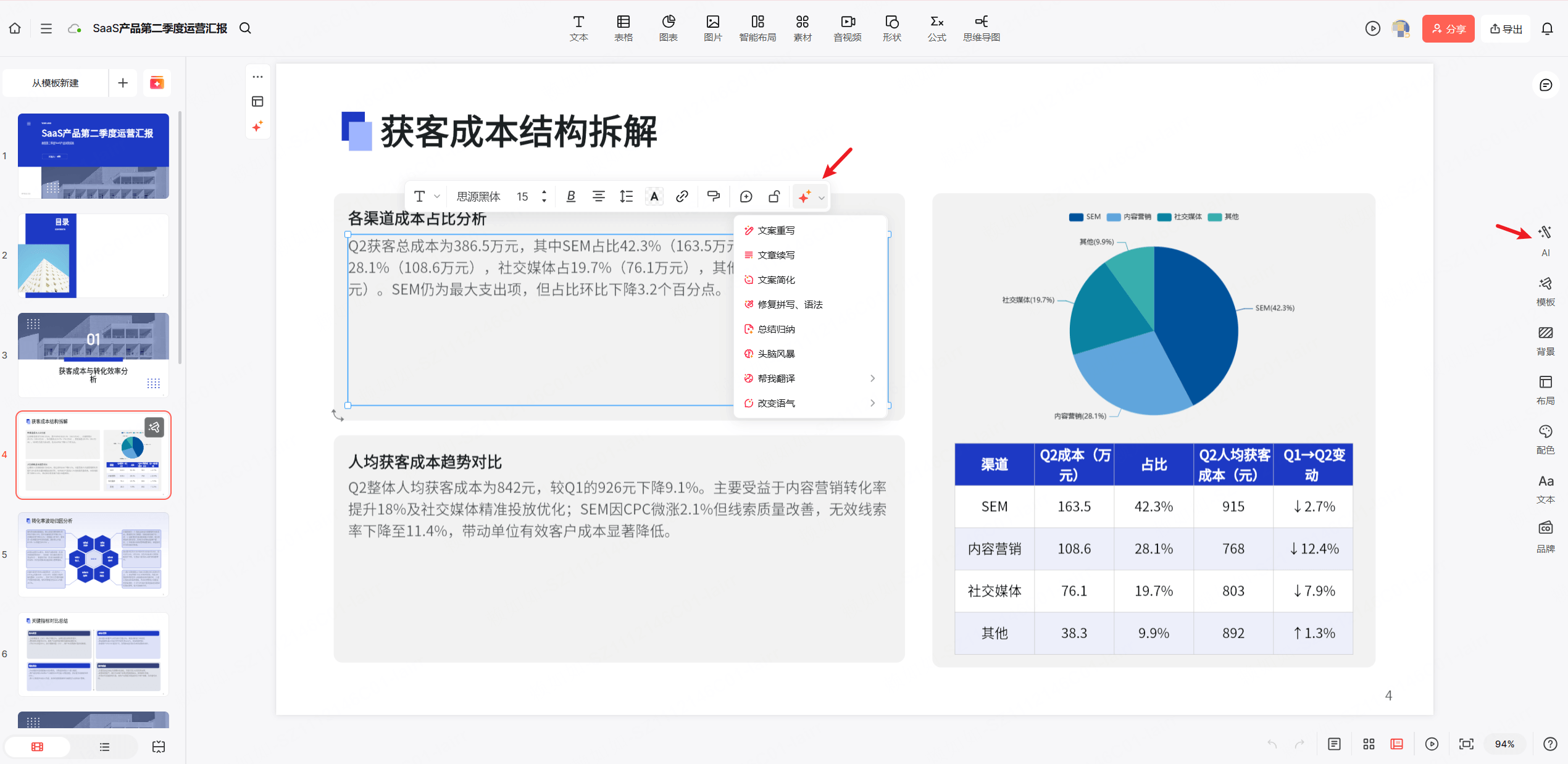 第五步:自定义调整PPT内容